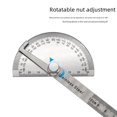 thumbnail image 4 of 10cm Compact Stainless Steel Half-Circle Angle Gauge - Rustproof Protractor for Carpentry, Construction & DIY Projects with Clear Readable Scale, Measuring Angles Up to 90 Degrees (Unbranded), 4 of 5