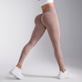 thumbnail image 2 of felwors No Front Seam Workout Leggings for Women Tummy Control Lifting Leggings Buttery Soft Gym Yoga Pants (Khaki, M), 2 of 5