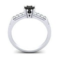 thumbnail image 3 of SuperJeweler 1/2 Carat Rose Cut Black and White Diamond Ring In 14 Karat White Gold For Women, 3 of 6