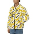 thumbnail image 3 of Kdxio Banana Fruit Print Men Hoodies Casual Hoodies for Men with Zip Pockets Full Zip Long Sleeve Sweatshirt Sports Hooded Jacket-Small, 3 of 5