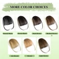 thumbnail image 4 of MORICA Clip in Bangs for Women Human Hair Bangs Clip in Hair Extensions Wispy Bangs Medium Brown Bangs, 4 of 5