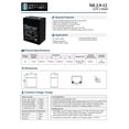 thumbnail image 6 of ML2.9-12 - 12Volt 2.9AH, F1 Terminal, Rechargeable SLA AGM Battery, 6 of 7