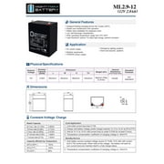 12V 2.9AH F1 SLA Replacement Battery Compatible With Leoch LP12-2.9