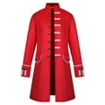 thumbnail image 2 of DPTALR Men's Winter Solid Color Cardigan Long Sleeve Capless Casual Blouse Tops Coat, 2 of 7