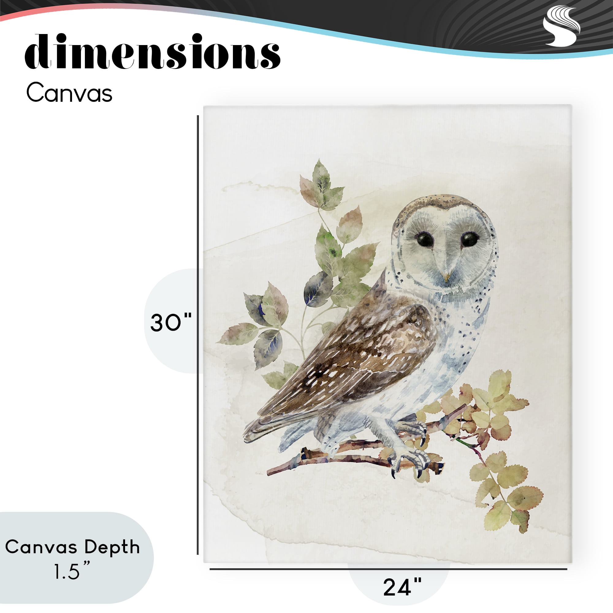 Stupell Industries Owl Among Autumn Leaves Canvas Wall Art, design by CAD Designs