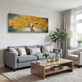 thumbnail image 3 of Canvas Wall Art for Living Room - Large Yellow Tree of Life Canvas Prints, Modern Abstract Nature Painting for Kitchen Bedroom Office Wall Decor, 3 of 7