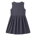 thumbnail image 4 of Robes Mini pour Femmes à Col Rond Sans Manches Style Bohème Vacances à Boutons devant Légères Respirantes Coupe Ample Robes, 4 of 7