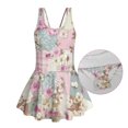 thumbnail image 6 of Tutolipy Floral Pattern Sleeveless Bathing Suit, Sleeveless Bodysuit Design Toddler Girls One Piece Swimsuits for Kids, Comes with Lining Swim Dress Size 10-11 Years, 6 of 8
