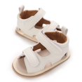 thumbnail image 3 of SUNSIOM Baby Boys Summer Sandals Solid Color Artificial Leather Breathable Non Slip Shoes, 3 of 6