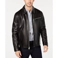 thumbnail image 3 of Michael Kors Men's Zip Front Genuine Leather Jacket (Black, M), 3 of 3