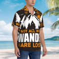 thumbnail image 5 of Daiia Not All Who Wander Are Lost4 Hawaiian Shirt for Men Gentle Cotton Regular Short Sleeve Casual-Medium, 5 of 9