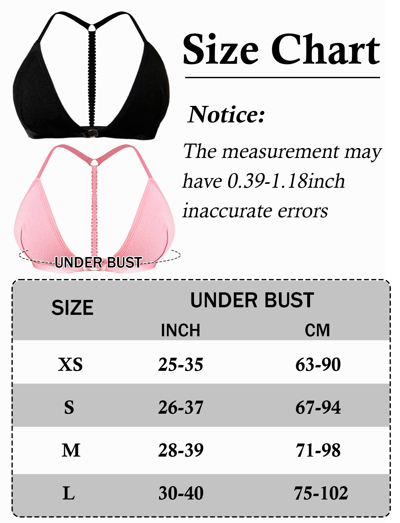 2 Piece Sexy Racerback Bras for Women Ladies Triangle Bralettes Wire-free No Padded Plunge Bra Tops Deep V Seamless Straps Bras Underwear