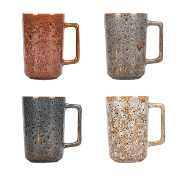 4 Pack Coffee Mug Set, Ceramics Coffee Cup for Water, Coffee, Milk, 15.22oz/450ml