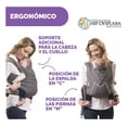 thumbnail image 3 of Boppy Canguro Ajustable ComfyFit Evolution Gris gris Mediano, 3 of 7
