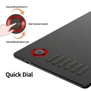 VEIKK A15 Pro Graphics Drawing Tablet 10x6 inch,12 Shortcut Keys,1 Quick Dial,for Windows,Mac,Linux