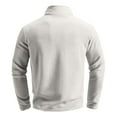 thumbnail image 3 of Men Quarter Zip Pullover Golf Fleece Long Sleeve Thermal Lightweight Sweatshirt Slim Fit Stretchy Ribbed, 3 of 6