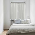 thumbnail image 4 of Sage Green Striped Window Curtains 63 Inch Length, Farmhouse Green Stripes Rod Pocket Kitchen Window Treatments Drapes for Bedroom, Cafe, Living Room, 2 Panels, 42 W x 63 L, 4 of 5