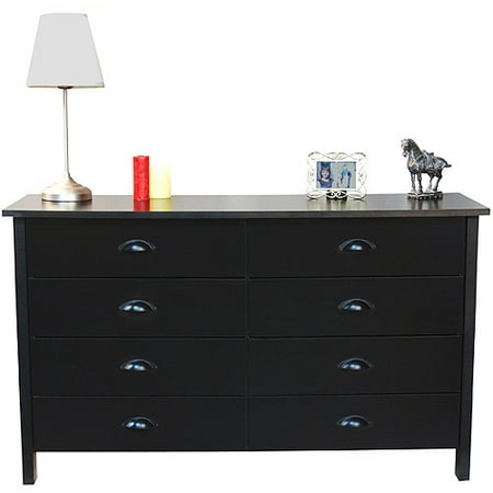 Nouvelle 8-Drawer Dresser, Black