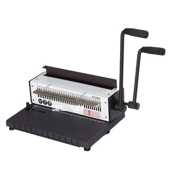 TD-1500B34R Manual Spiral Wire Binding Machine Round 4.5mm 34 Punching Hole Photo Album A4 Paper File Binder Puncher Machine