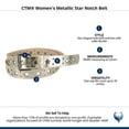 thumbnail image 4 of CTM  Metallic Star Notch Belt (Women), 4 of 4