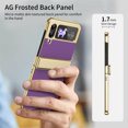 thumbnail image 2 of Allytechgroup Screen Protector Case for Samsung Galaxy Z Flip 3, Matte Slim Hinge Protection Anti-Scratch Full Body Shockproof Bumper Rugged Phone Case Cover for Galaxy Z Flip 3, Purple, 2 of 9
