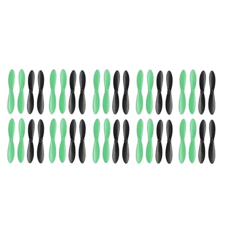 HobbyFlip Propellers Blades Black Green Set of 4 Props H107-A36 Compatible with Cheerson CX-30w 10 Pack