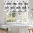 thumbnail image 4 of Gray Motorcycles Valances for Windows Vehicles Wheels Nostalgia Abstract Valance Curtains Rod Pocket Bathroom Small Window Treatments for Kitchen Living Room Bedroom, 54"x18", 4 of 7