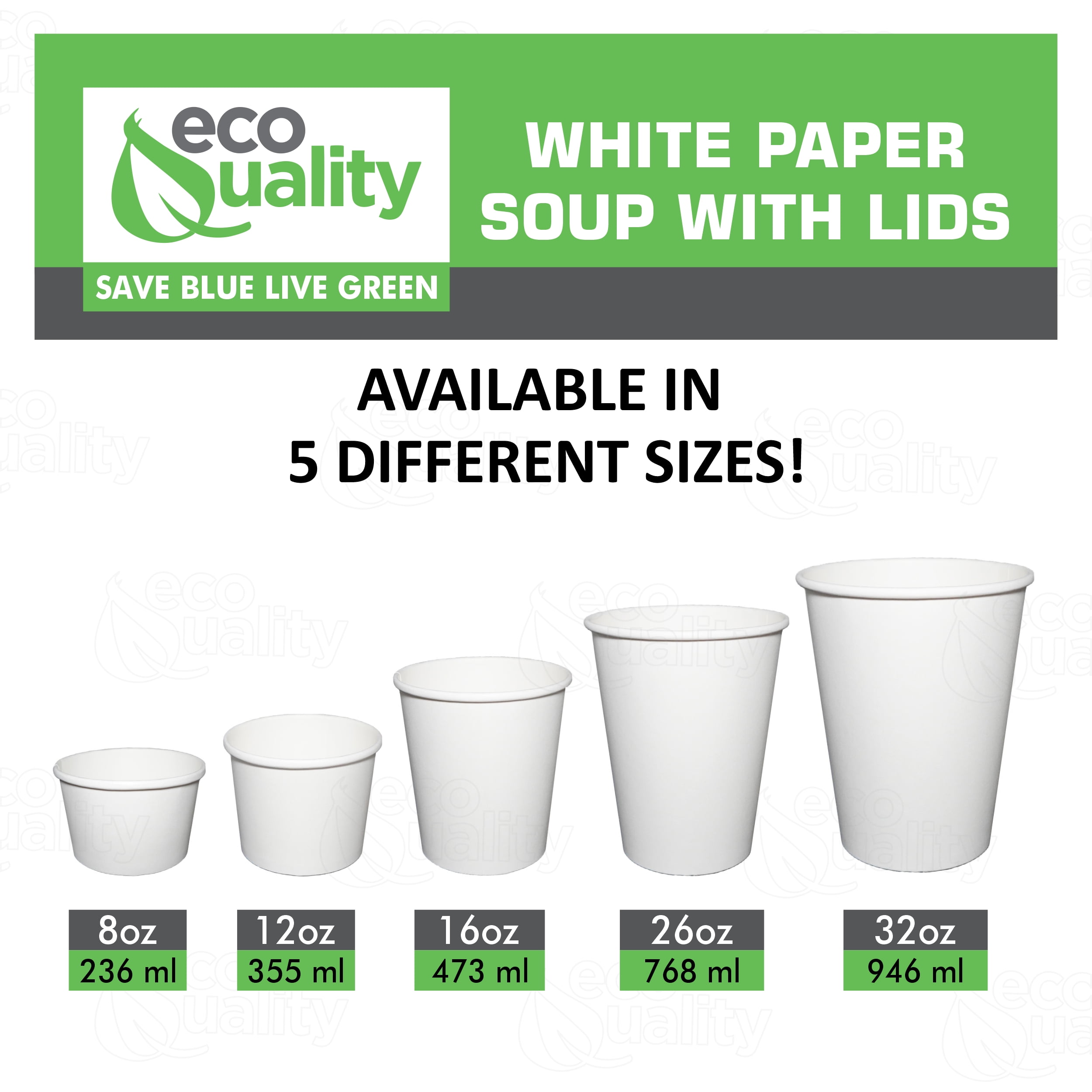 Heavy Duty Soup, Cereal Disposable Bowls with Lids Biodegradable –  EcoQuality Store