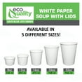 thumbnail image 4 of EcoQuality [25 Count] 16 oz Disposable White Paper Soup Containers - Half Pint Ice Cream Containers, Frozen Yogurt Cups, Restaurant, Microwavable, Take Out, to Go Deli Containers, Recyclable, 4 of 9
