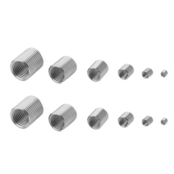 Estink 60pcs Stainless Steel Wire Thread Insert Repair Kit - M3 M4 M5 M6 M8 M10 M12 Thread Repair Sleeve Assortment