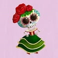 thumbnail image 3 of CafePress - El Dia De Los Muertos Skeleton Girl Women's Nights - Women's Nightshirt, 3 of 4