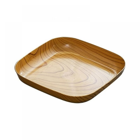 

Deals Wooden Plates Set of 4 7.9 Inch Square Wood Dinner Plates Easy Cleaning and Lightweight for Dishes Snack Dessert Salad Serving Vegetable Platter Christmas Gift