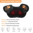 thumbnail image 3 of SHCKE Shiatsu Massage Pillow with Heat Neck Back Massager Back Pain Relief Kneading Massager Portable Massager for Shoulder Lumbar Calf Leg Foot Back - Ideal Gift for Mom and Dad, 3 of 6