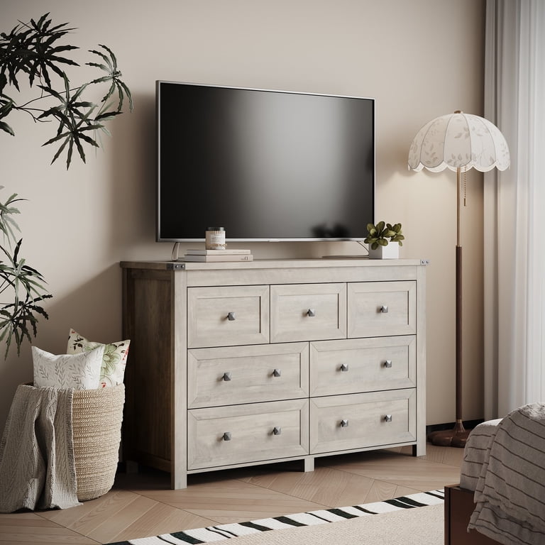 light grey dresser for bedroom Amazon.com: Wodeer Grey Dresser for Bedroom, Wooden 4 Drawer Dresser with LED Light, Dressers & Chests of Drawers with Metal Handles, Storage and Organization for Bedroom, Hallway, Entryway, Gray : Home &