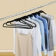 thumbnail image 3 of Yaheetech Cascading Velvet Hangers Non Slip Velvet Hangers Hook swivel 360 - Black, 3 of 12