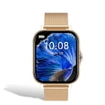 thumbnail image 1 of Hombres Reloj inteligente Digital Bluetooth Compatible con la pantalla Táctil Táctil Reloj de pulsera Fitness Tarifa cardíaca Música Reproductor SmartWatch Electronics Gold Steel Correa Inevent EL005787-05B, 1 of 6