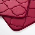 thumbnail image 6 of 2 Piece Geometric Design Solid Color Memory Foam Rug Set Non-Slip PVC Backing, 6 of 7