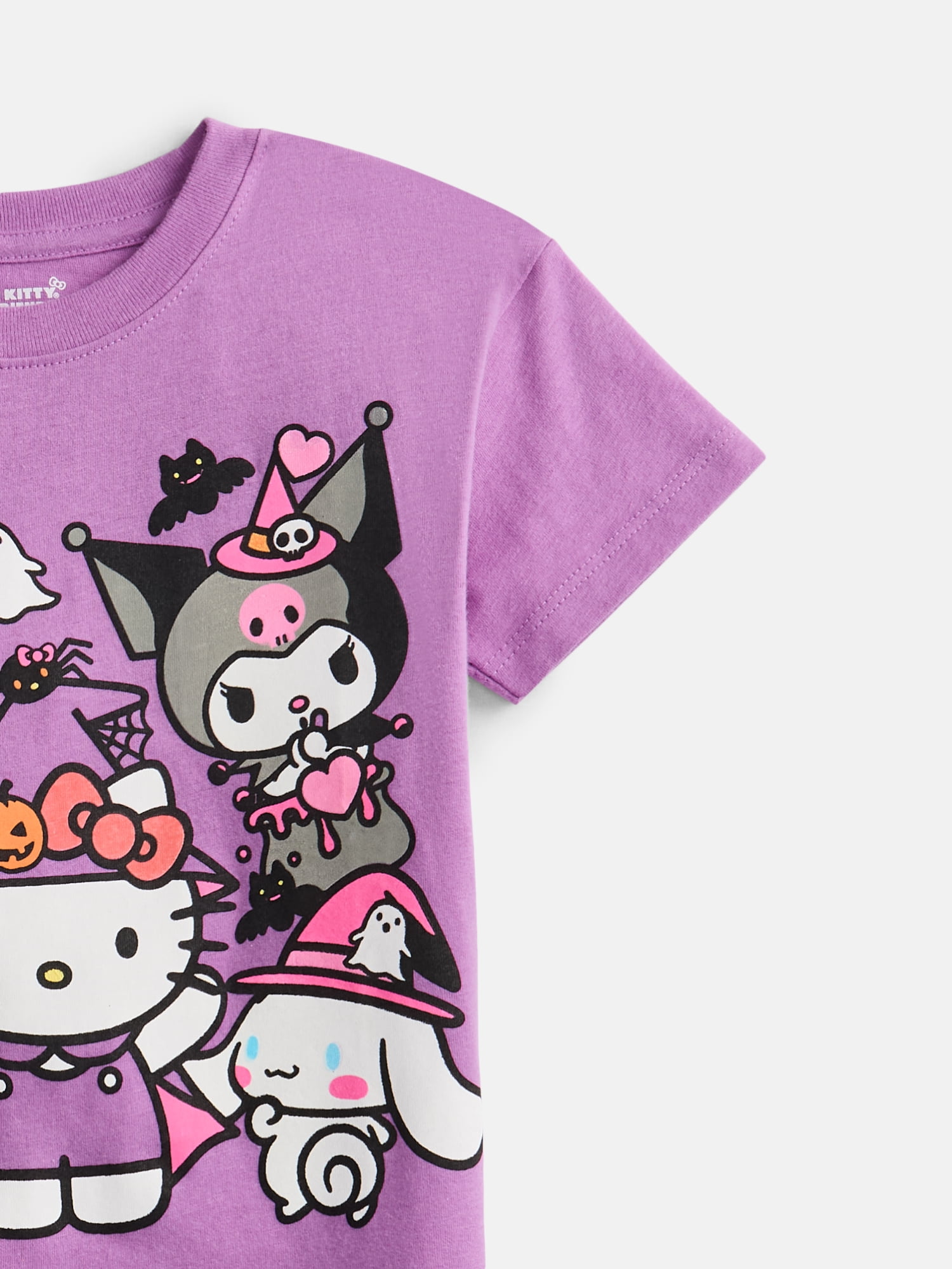 Hello Kitty Toddler Girls Halloween Crewneck Tee with Short Sleeves, Sizes 12M-5T