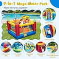 thumbnail image 4 of Airfind 9-in-1 Inflatable Water Slide Jumping Castle with Climbing Wall, Basketball Hoop, Football Goals & Volleyball Net, 197"x161"x75" for Kids 3-12, 4 of 9