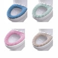 thumbnail image 3 of Bathroom Soft Thicker Warmer Stretchable Washable Cloth Toilet Seat Cover Closestool Pads, 3 of 3