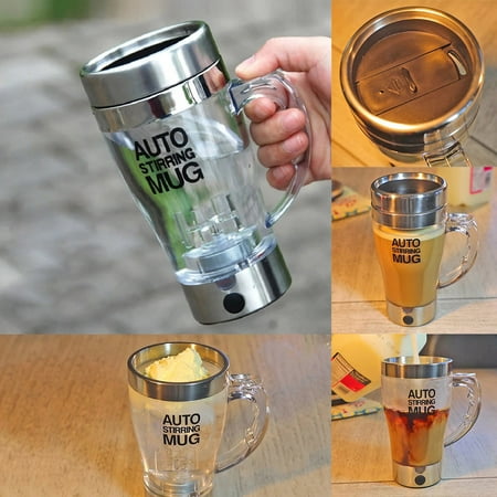 

Lazy Electric Stainless Steel Self Mixing Cup Magnetic Stirring Coffee