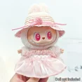 thumbnail image 1 of Mini ropa de muñeca de peluche, accesorios de atuendo para muñecas Labubu II Idol de 15-17cm, vestido bonito de Hada de las flores, sombrero, ropa, re, 1 of 5