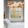 thumbnail image 3 of Curtain Valance for Windows,Thanksgiving Orange Pumpkin Kitchen Valances Rod Pocket Short Curtains,Autumn Maple Leaf Watercolor Window Treatment Panel for Bedroom Living Room Bathroom 60"x18", 3 of 9