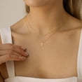 thumbnail image 6 of IEFSHINY Cross Initial Necklace for Women Dainty 14K Gold Plated Layered Necklace Simple Gold Necklaces for Women Trendy, 6 of 6