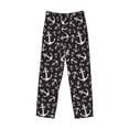 thumbnail image 6 of Uemuo Anchors Pattern Men's Wide Leg Palazzo Lounge Pants with Pockets Light Weight Loose Comfy Casual Pajama Pants-X-Large, 6 of 9