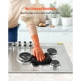 thumbnail image 5 of VEVOR 36 inch Gas Cooktop 5 Burners Gas Stove Top, Max 38300BTU Built-in Stainless Steel Stove Top LPG/NG Convertible Dual Fuel Cooktop Stoves with SABAF Dual-Ring Burner for Kitchen Apartment Rvs, 5 of 9