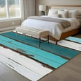 thumbnail image 4 of Non-Slip Rug Pad Rugs Farmhouse Wood Board Teal Gradient Rectangle Area Rugs 5x7Ft Soft Carpet Pads for Living Room Kids Room, Retro Barn Plank, 4 of 9
