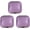 Pink, variant on Set of 3 Contemporary Square Clamshell Compact Mirrors With Reflective Finish (Purple)