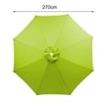 thumbnail image 3 of 270CM Umbrella Replacement Canopy UV Protection Outdoor Garden Patio Backyard Parasol Market Table Top Umbrella Replacement Fabric Cloth Cover-Grass  Green, 3 of 6