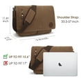 thumbnail image 6 of Egoelife Vintage Canvas Messenger Bag for Men Women 15.6" Small Work Satchel Bag Travel Crossbody Shoulder Bag Laptop Bag Bookbag, 6 of 7